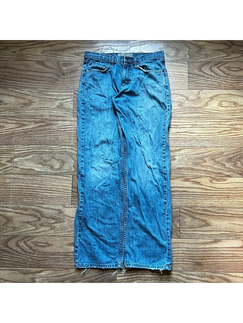 Vintage Wrangler Y2K Straight Baggy Denim Jeans Distressed Streetwear Sk8er